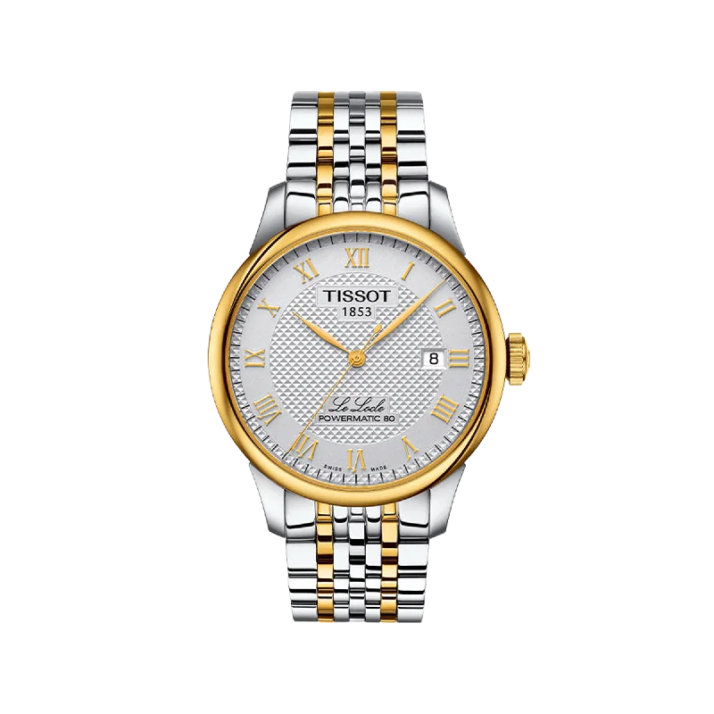 fitness watches with calorie counter and workout tracking for health-Tissot Le Locle Powermatic 80 - Yellow Gold PVD Bracelet