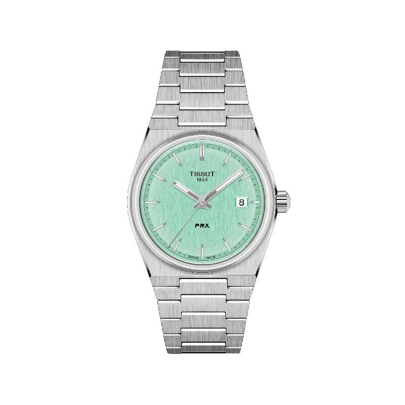 best watches for men with chronograph and date functionality-Tissot PRX 35mm - Light Green