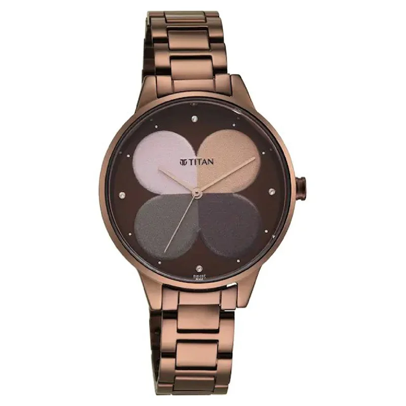 best watches for women with slim profiles and elegant details-Purple Glam It Up Brown Dial