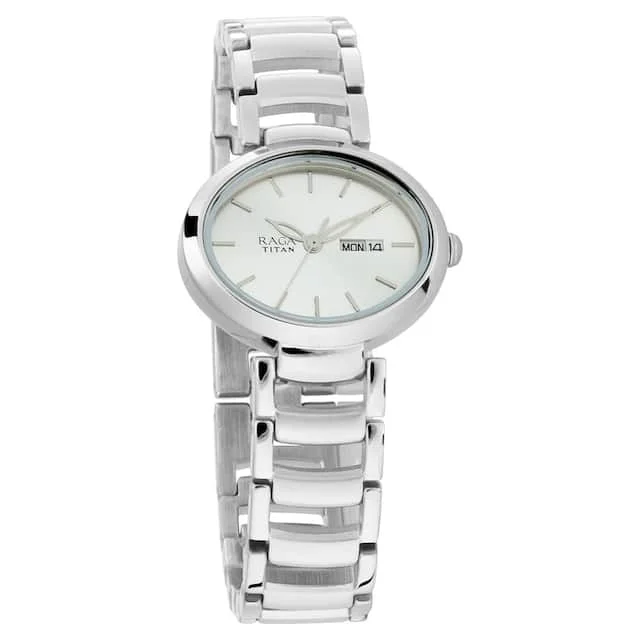 best hybrid watches for fitness and fashion lovers-Raga Viva Silver Dial & Metal Strap