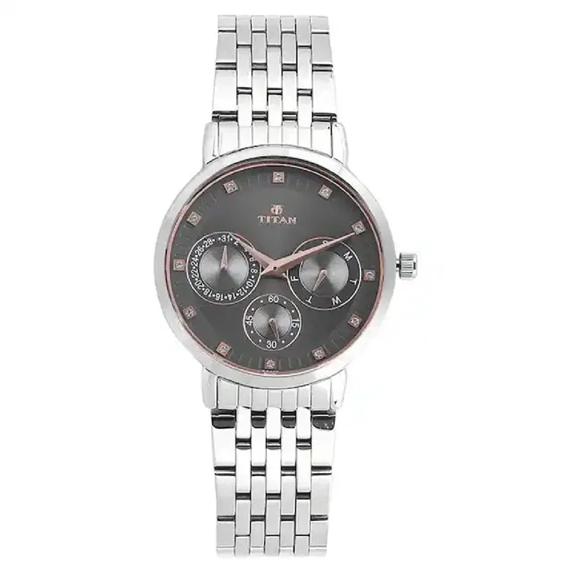 men’s watches with large face and bold design for fashion lovers-Workwear Anthracite Dial & Stainless Steel Strap